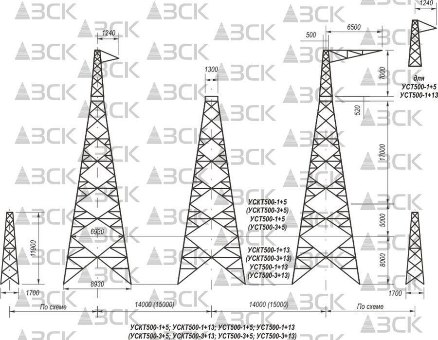 Анкерно угловая опора УСТ500-3
